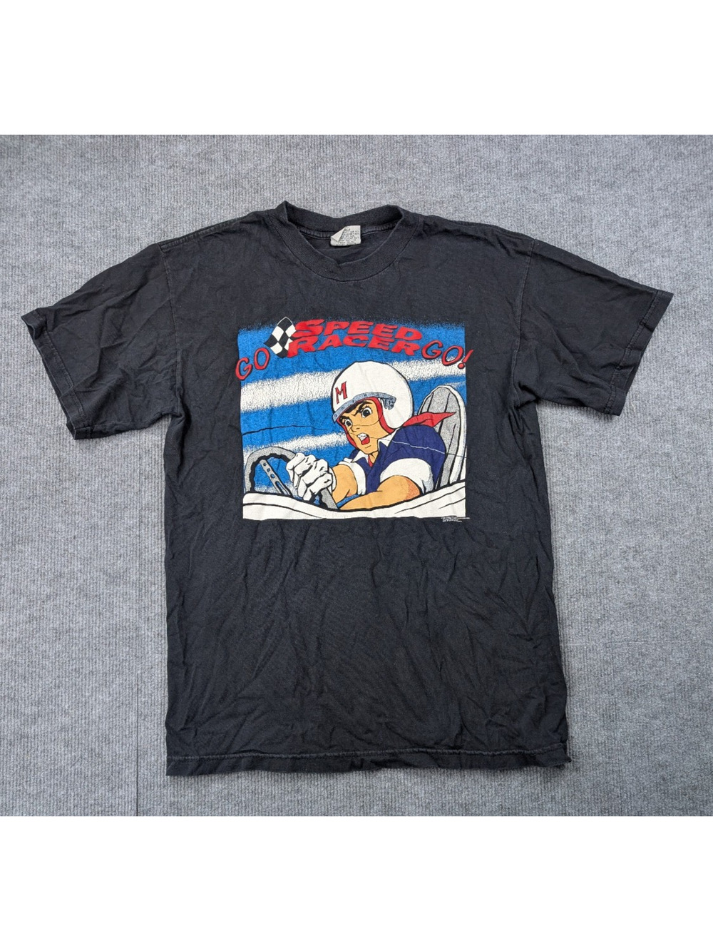 Stanley Desantis Speed Racer Shirt Mens Large Vintage 90s Graphic Anime Black
